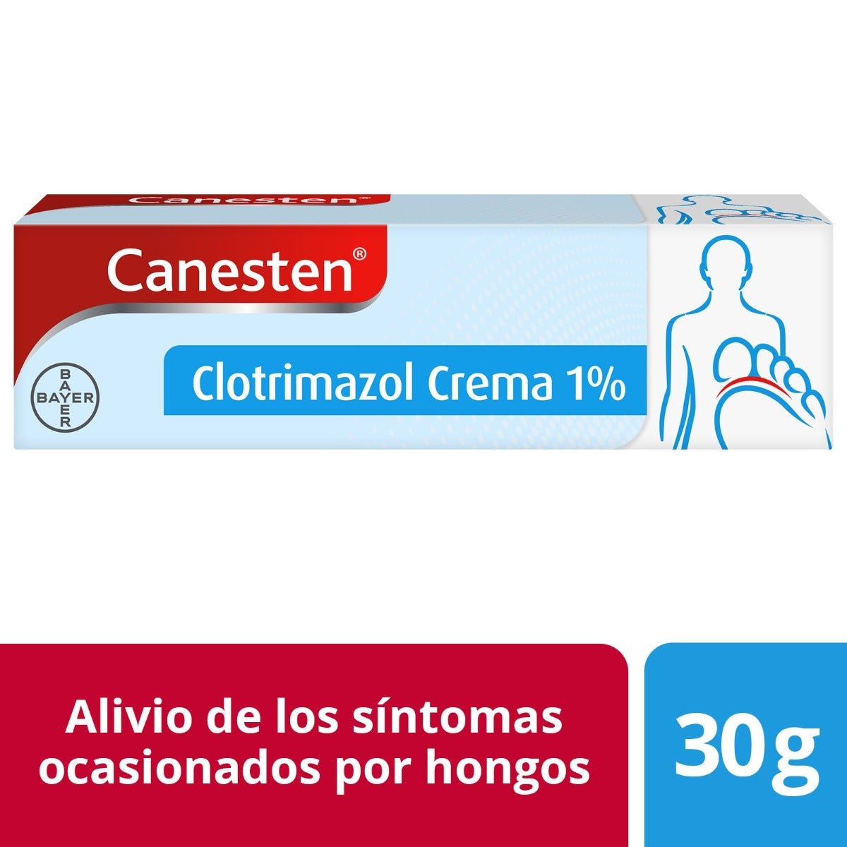 Canesten Clotrimazol Treatment Contra Foot Atleta Tube with 30 g | CMC Pharmacy Cabo Delivery in Cabo Canesten Clotrimazol Treatment Contra Foot Atleta Tube with 30 g