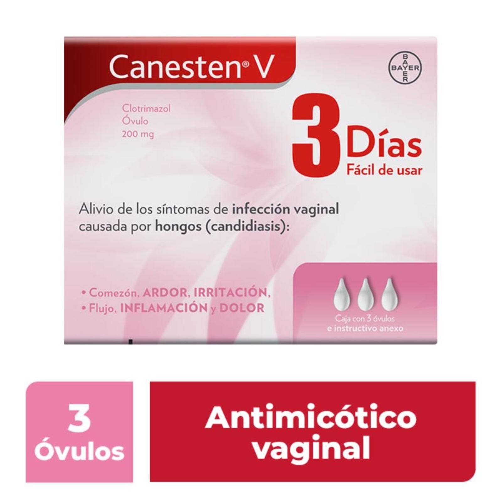 Canesten V Infecciones Vaginales Clotrimazol 3 Óvulos | CMC Pharmacy Cabo Delivery in Cabo Canesten V Infecciones Vaginales Clotrimazol 3 Óvulos