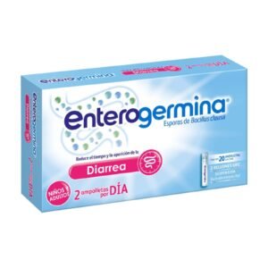 Enterogermina Suspension Bacillus Clausii with 2 Billion CFU 20 Ampoules 5 ml. Relieves Diarrhea, Restores & Protects for Kids & Adults