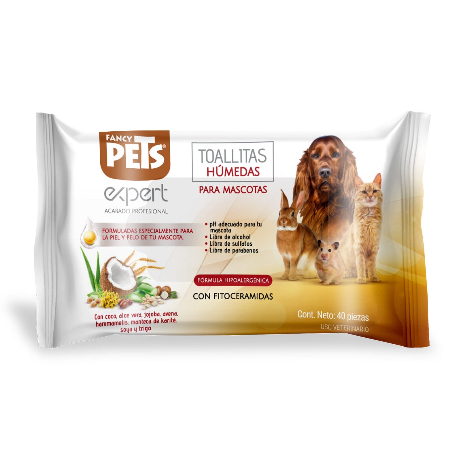 FANCY PETS Expert Wet Wipes 40 pzas | CMC Pharmacy Cabo Delivery in Cabo FANCY PETS Expert Wet Wipes 40 pzas