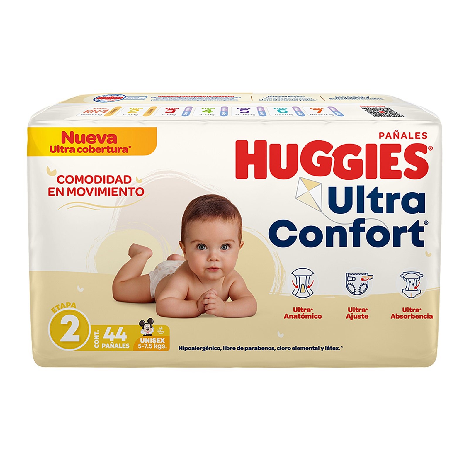 Diaper Huggies Ultraconfort Stage 2 Unisex 40 pcs | CMC Pharmacy Cabo Delivery in Cabo Diaper Huggies Ultraconfort Stage 2 Unisex 40 pcs