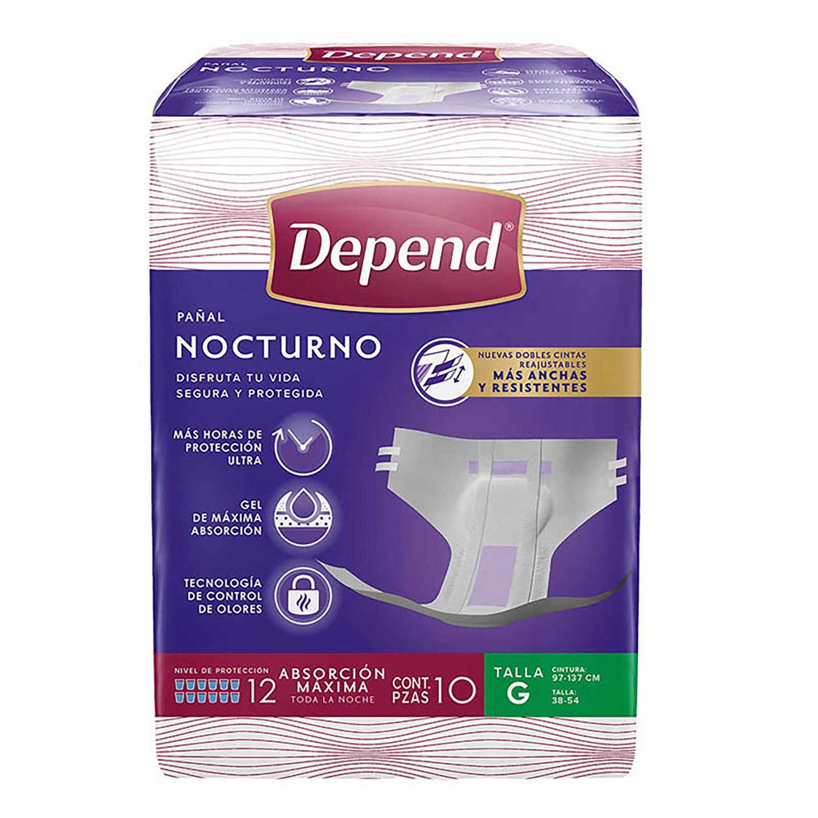Diaper for Adults Depend Overnight Size Large with 10 pcs | CMC Pharmacy Cabo Delivery in Cabo Diaper for Adults Depend Overnight Size Large with 10 pcs