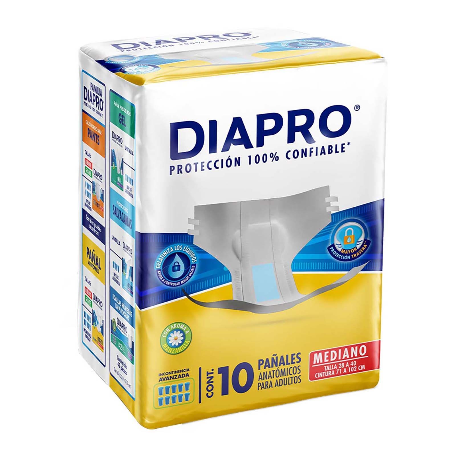 Diaper Diapro Confort Medium 10 pcs | CMC Pharmacy Cabo Delivery in Cabo Diaper Diapro Confort Medium 10 pcs