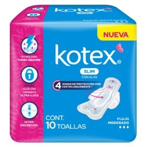 Sanitary Pads Kotex Ultradelgada with Alas 10 pcs