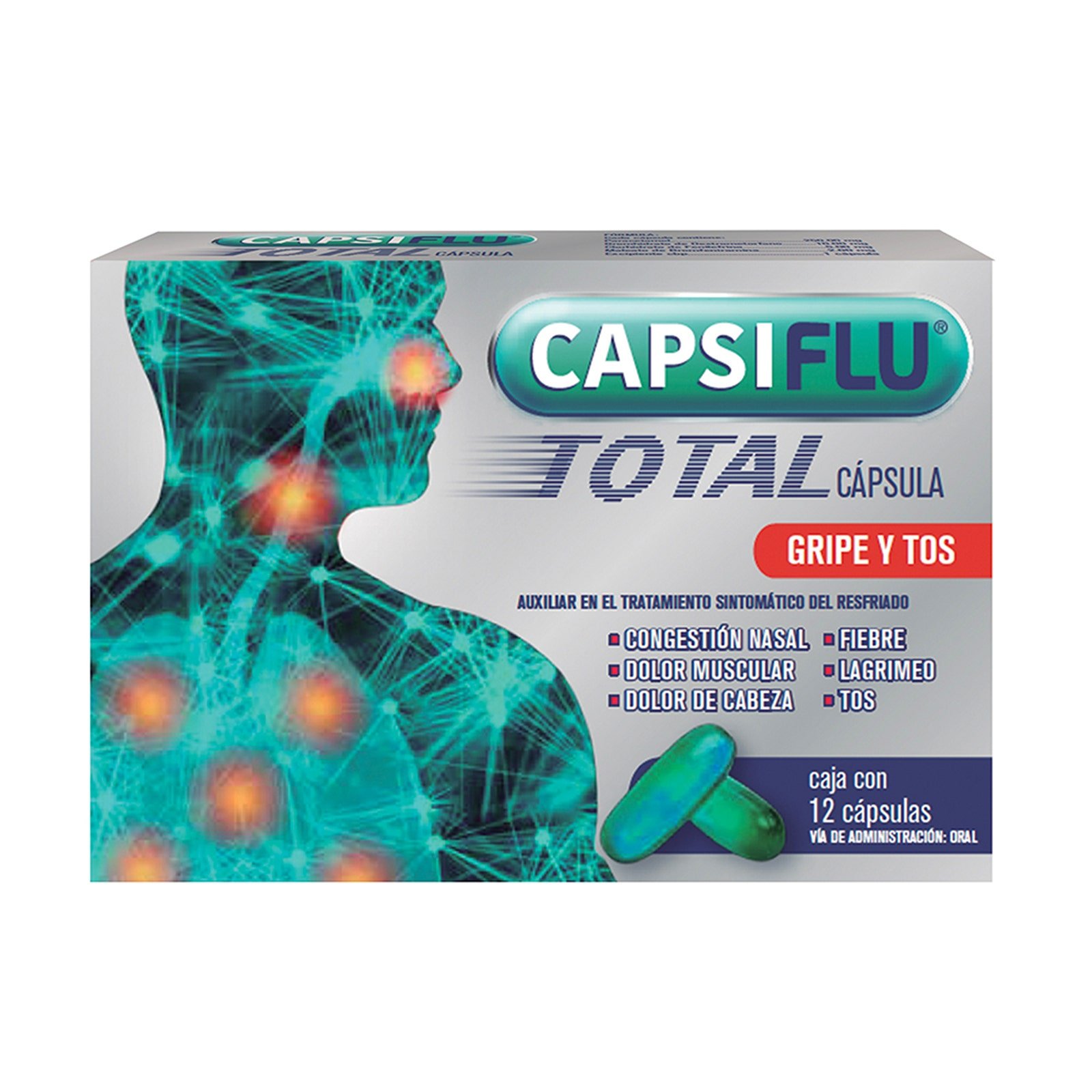 Capsiflu Total 12 Capsules | CMC Pharmacy Cabo Delivery in Cabo Capsiflu Total 12 Capsules