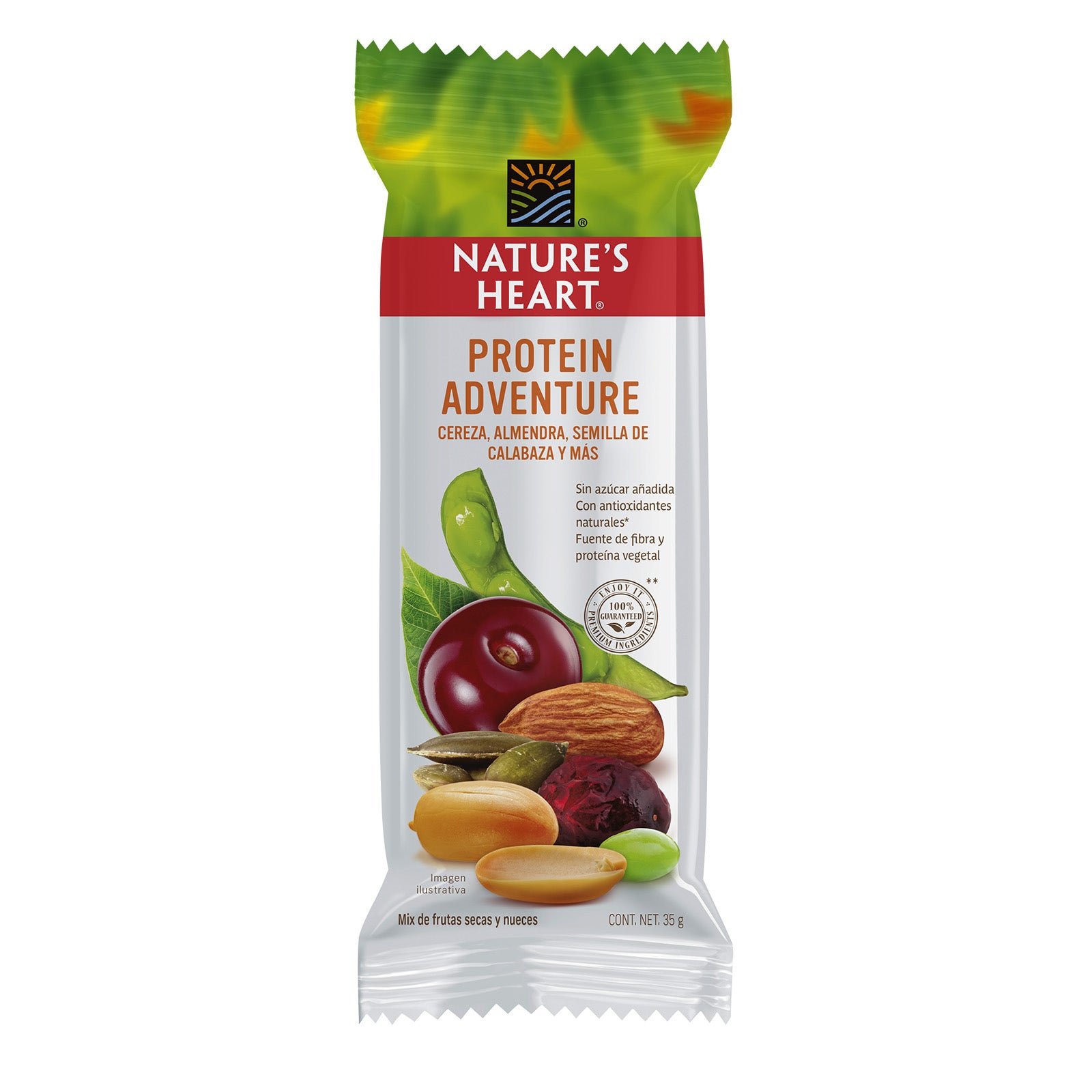 Nature's Heart Refresh Protein Adventure Mezcla Frutas Deshidratadas & Nueces 35 g | CMC Pharmacy Cabo Delivery in Cabo Nature's Heart Refresh Protein Adventure Mezcla Frutas Deshidratadas & Nueces 35 g