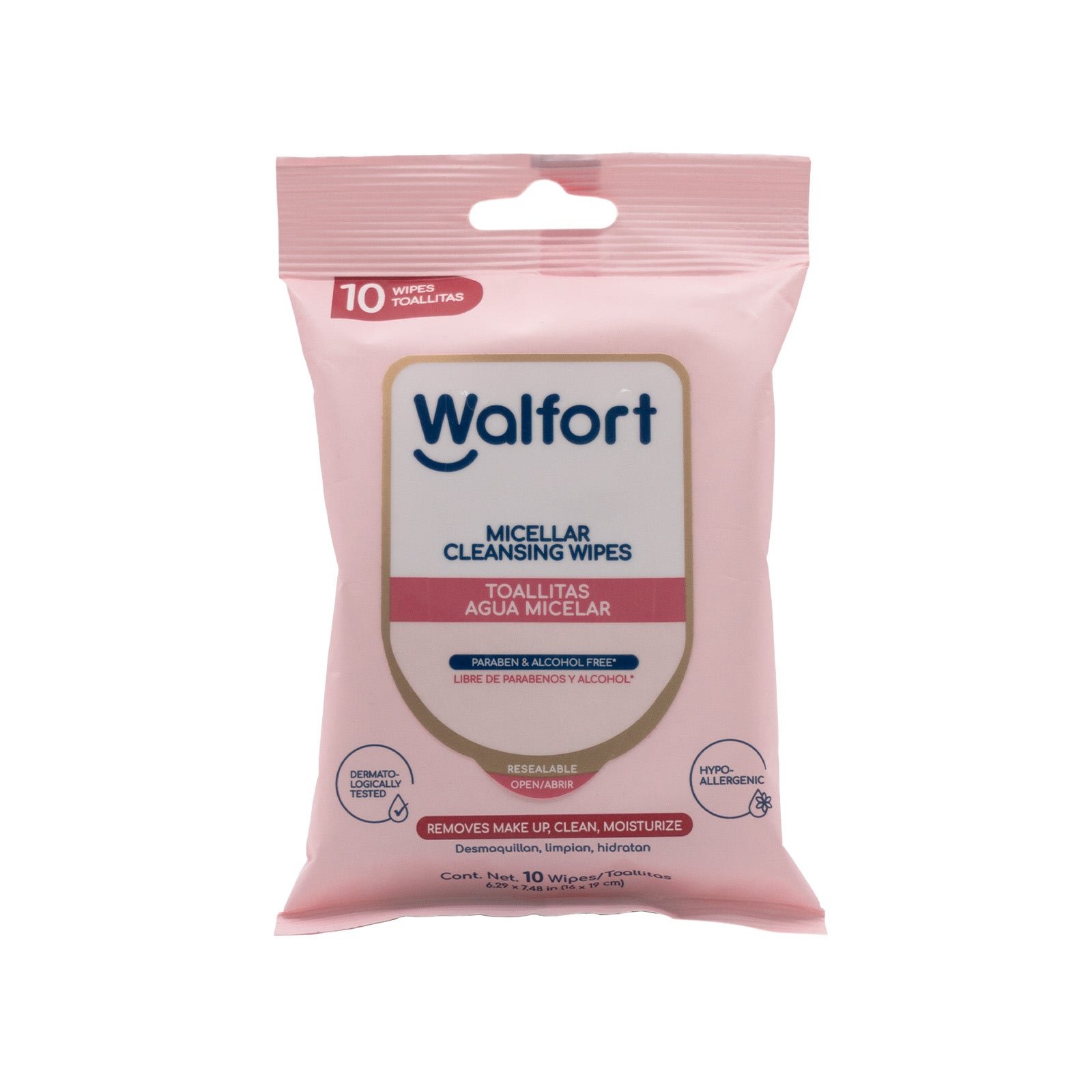 Walfort Towels Makeup Removers Micelares 10 Pieces | CMC Pharmacy Cabo Delivery in Cabo Walfort Towels Makeup Removers Micelares 10 Pieces