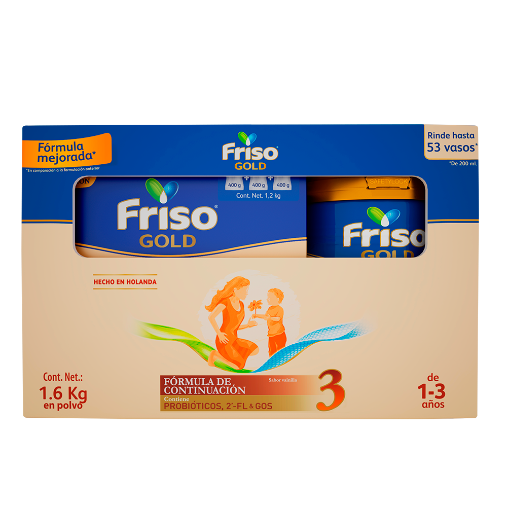 Friso Gold Stage 3 Pack Box 1600 g | CMC Pharmacy Cabo Delivery in Cabo Friso Gold Stage 3 Pack Box 1600 g