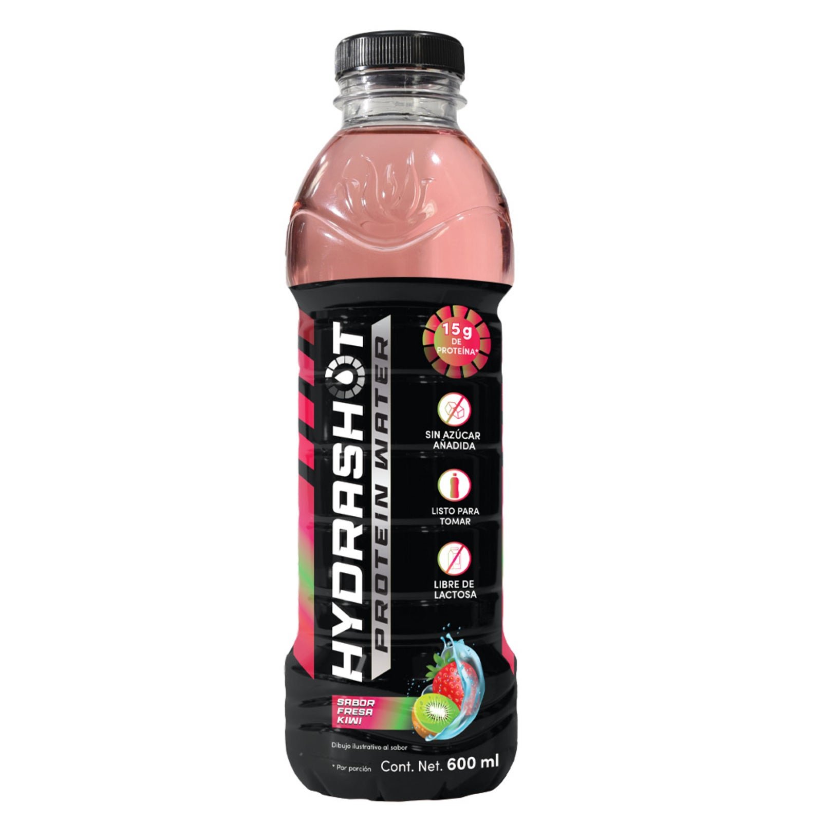 Hydrashot Protein Water Strawberry Kiwi 600Ml | CMC Pharmacy Cabo Delivery in Cabo Hydrashot Protein Water Strawberry Kiwi 600Ml