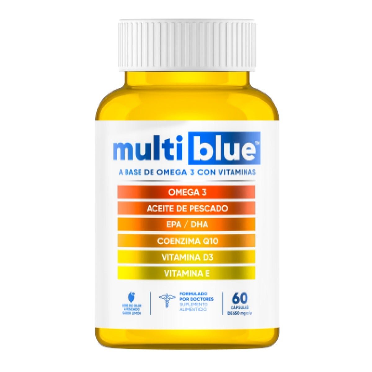 Multiblue Omega 3 60 Capsules | CMC Pharmacy Cabo Delivery in Cabo Multiblue Omega 3 60 Capsules