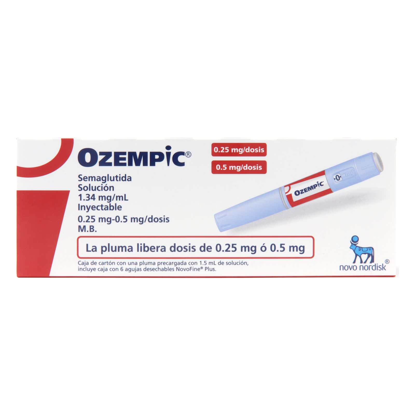 Ozempic 0.25 mg - 0.5 mg/dosis 1 Pluma with 6 Needles | CMC Pharmacy Cabo Delivery in Cabo Ozempic 0.25 mg - 0.5 mg/dosis 1 Pluma with 6 Needles