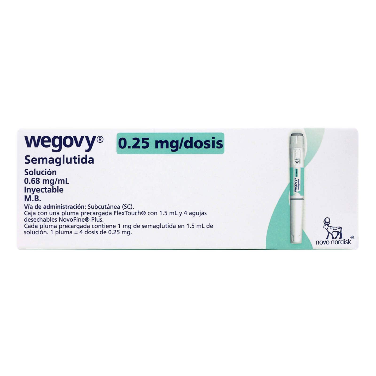WEGOVY FlexTouch 1.5ml (0.25mg) 1 Pluma | CMC Pharmacy Cabo Delivery in Cabo WEGOVY FlexTouch 1.5ml (0.25mg) 1 Pluma