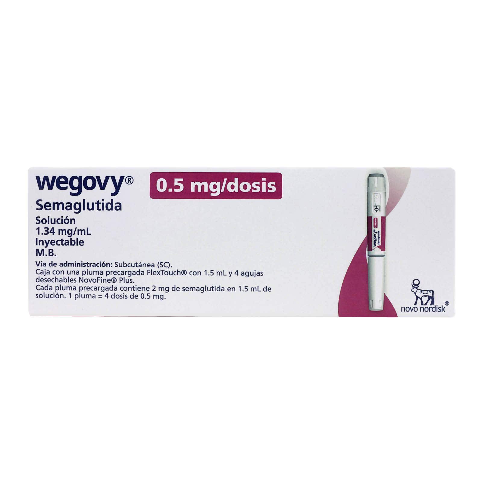 WEGOVY FlexTouch 1.5ml (0.5mg) 1 Pluma | CMC Pharmacy Cabo Delivery in Cabo WEGOVY FlexTouch 1.5ml (0.5mg) 1 Pluma