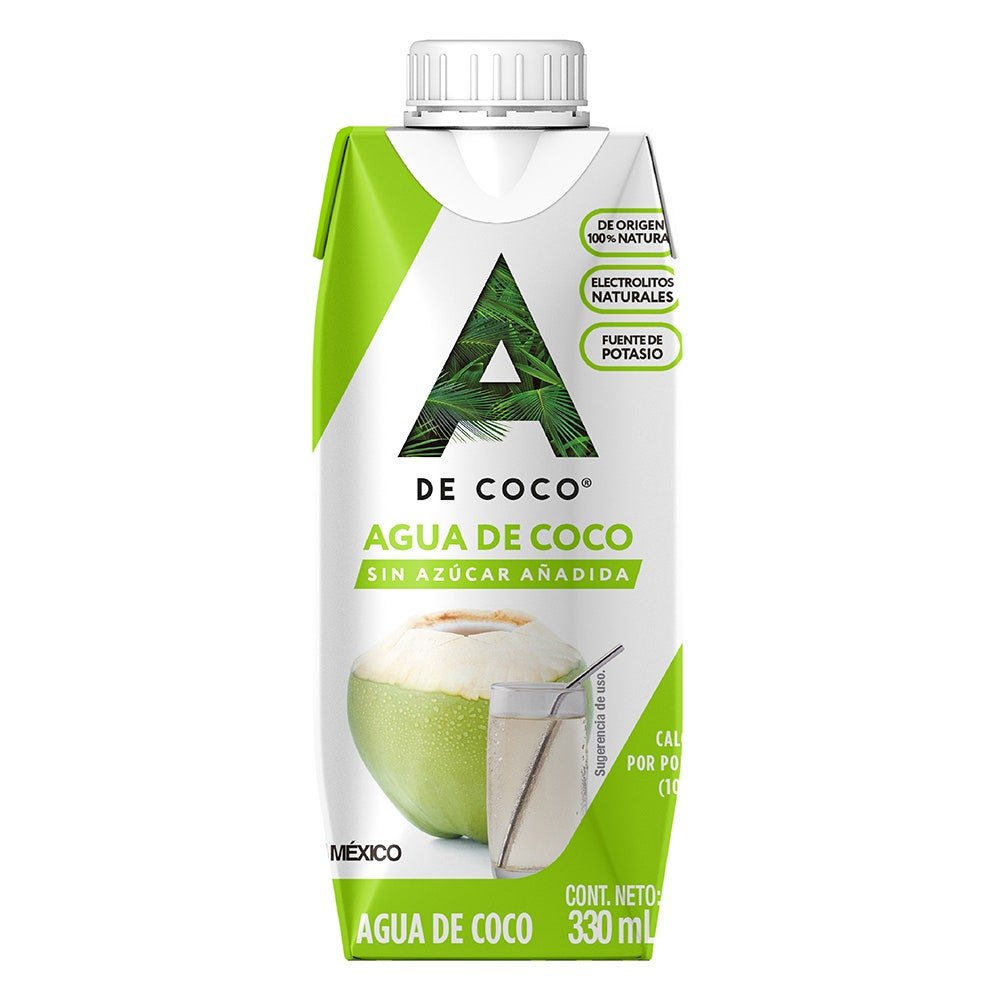 A Coconut Water Coconut 100% Natural 330 ml | CMC Pharmacy Cabo Delivery in Cabo A Coconut Water Coconut 100% Natural 330 ml