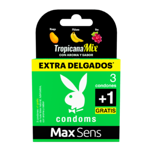 Playboy Condoms Max Sens Tropicana Mix 3 Pieces +1