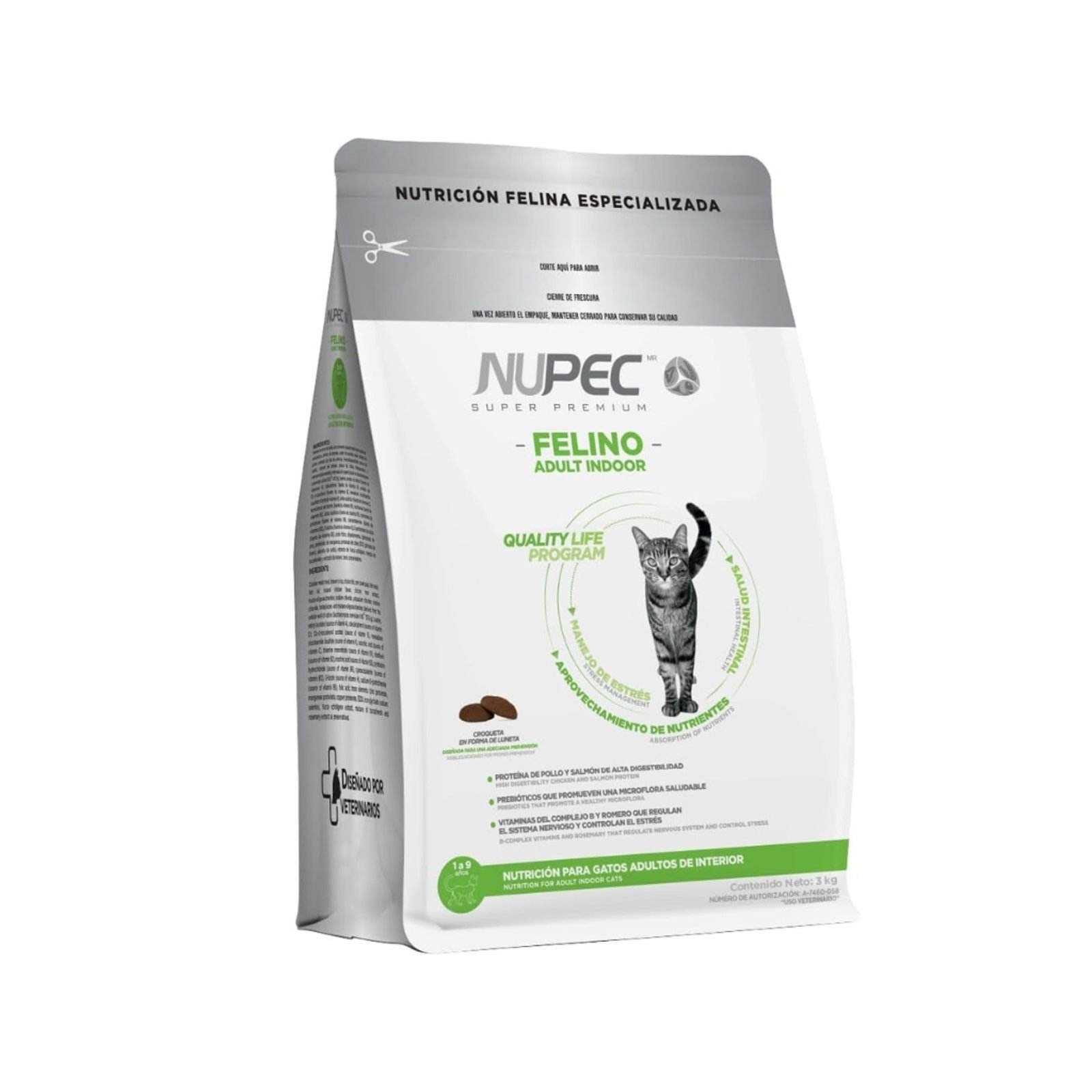 Food Dry for Cat Adult NUPEC Felino Indoor - 3 kg | CMC Pharmacy Cabo Delivery in Cabo Food Dry for Cat Adult NUPEC Felino Indoor - 3 kg