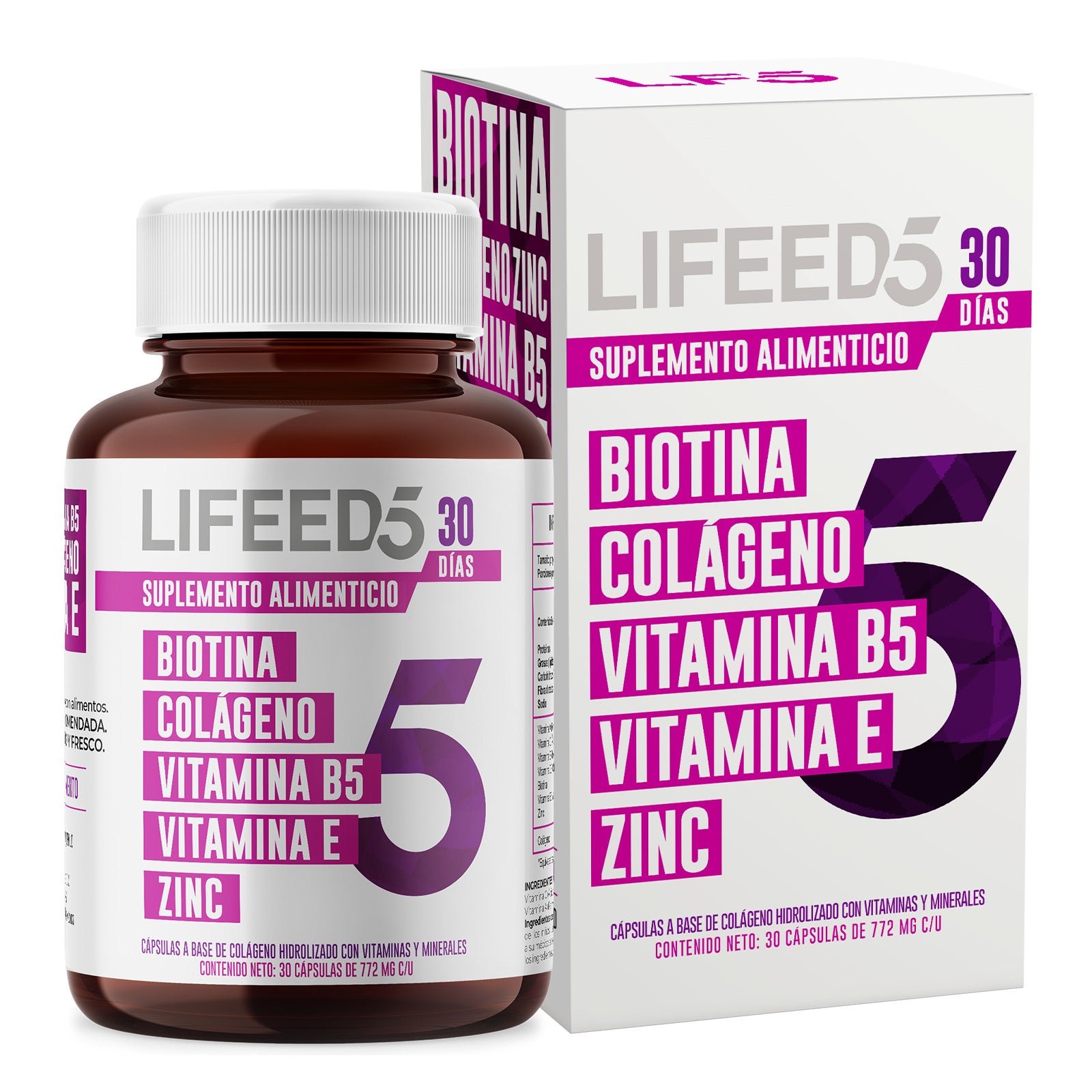 LIFEED5 Capsules for Hair & Nails 30 Caps | CMC Pharmacy Cabo Delivery in Cabo LIFEED5 Capsules for Hair & Nails 30 Caps