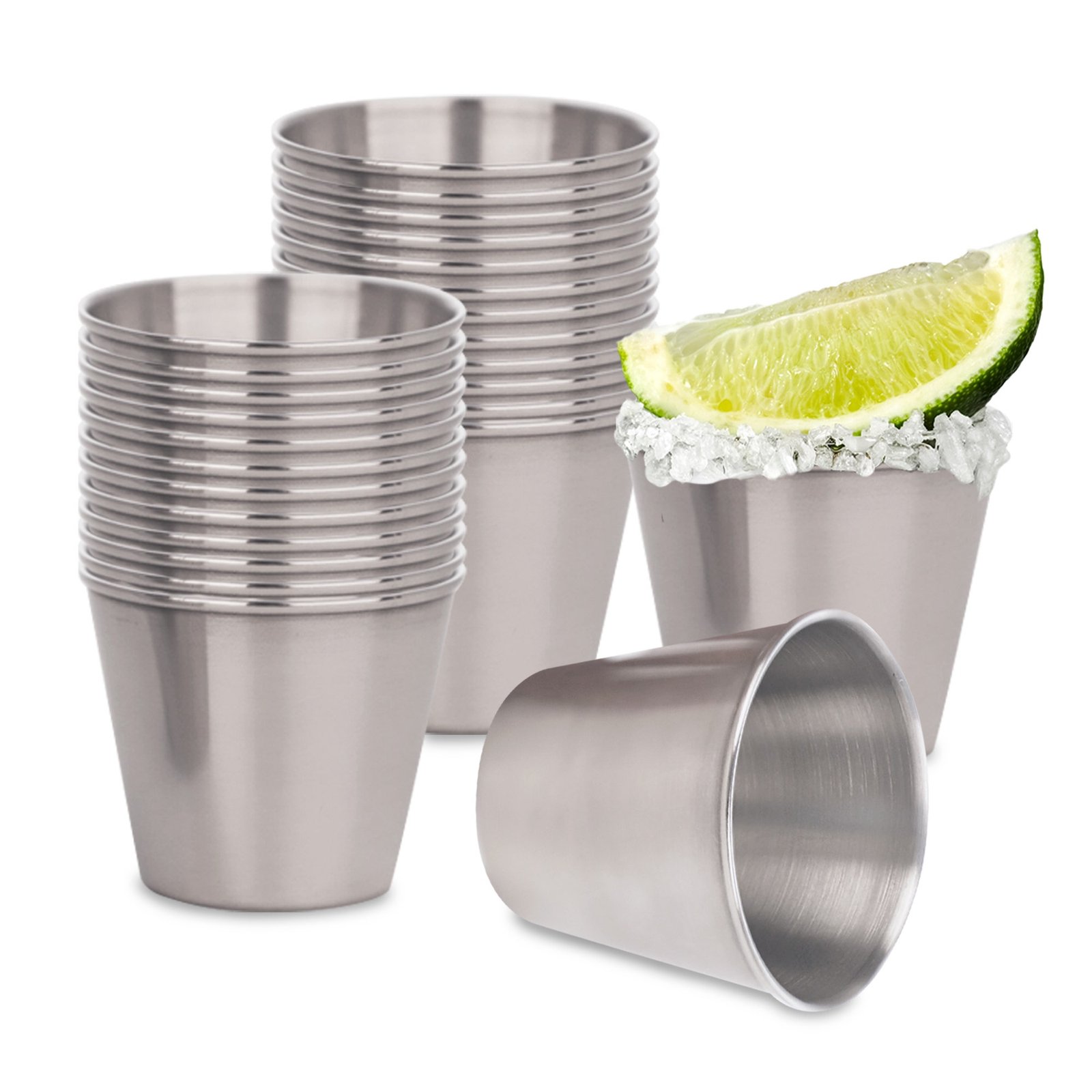 Caballitos Tequileros Stainless Steel 24 Pieces 50 ml | CMC Pharmacy Cabo Delivery in Cabo Caballitos Tequileros Stainless Steel 24 Pieces 50 ml