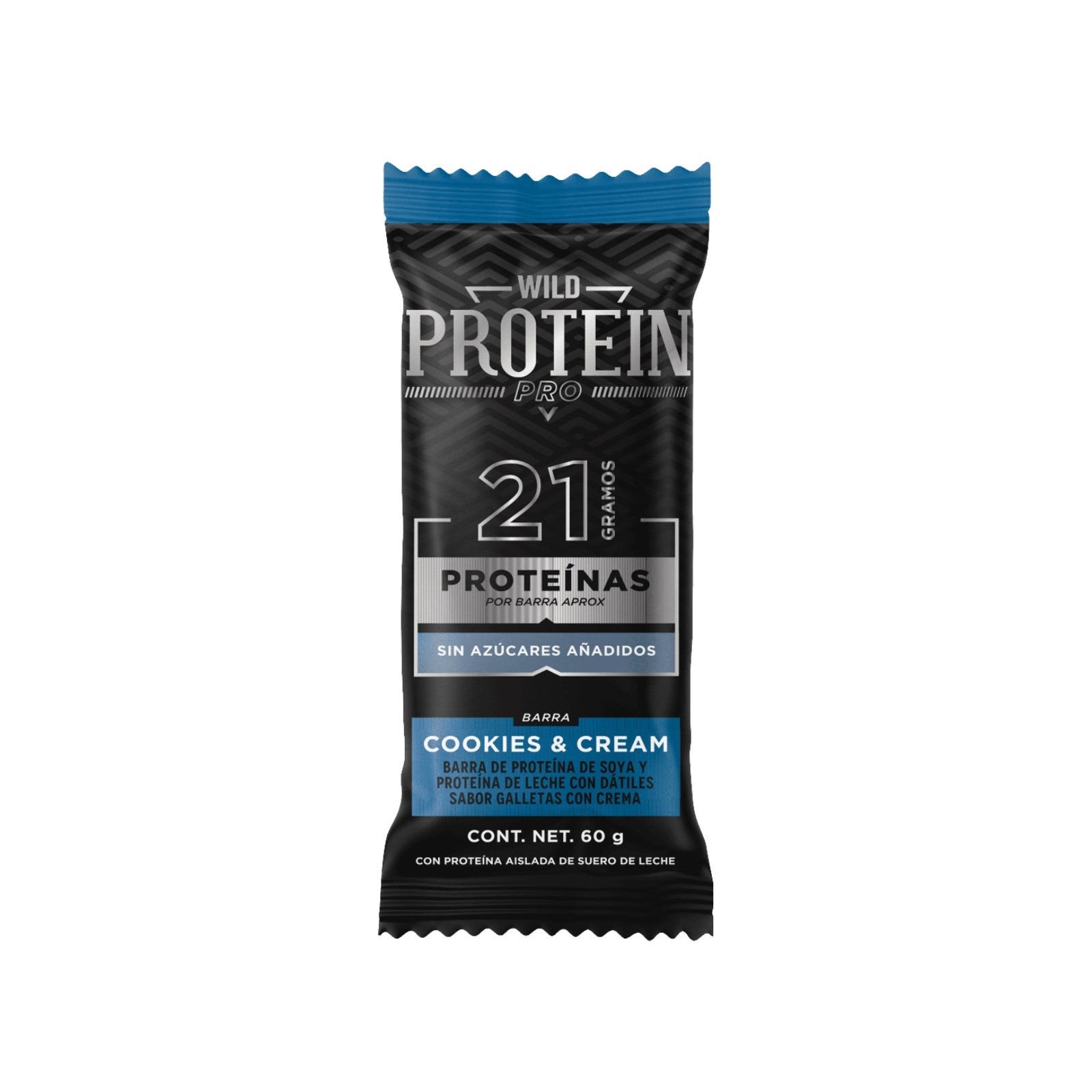 Wild Protein Pro Cookies&Cream Barra 60 g | CMC Pharmacy Cabo Delivery in Cabo Wild Protein Pro Cookies&Cream Barra 60 g