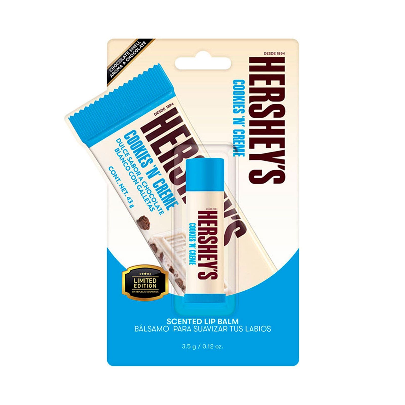HERSHEY'S Lip Balm Cookies & Cream 3.5 g | CMC Pharmacy Cabo Delivery in Cabo HERSHEY'S Lip Balm Cookies & Cream 3.5 g