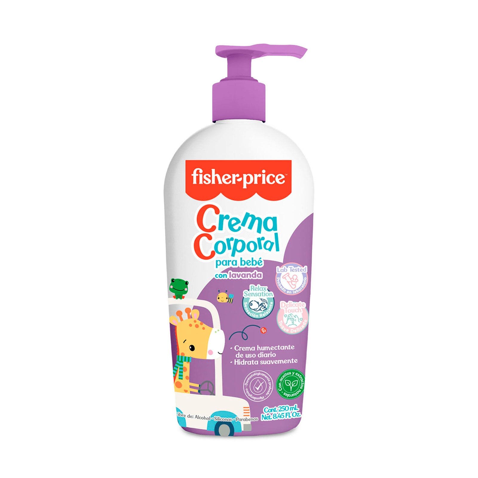 FISHER PRICE Cream Body Lavanda 250 ml | CMC Pharmacy Cabo Delivery in Cabo FISHER PRICE Cream Body Lavanda 250 ml