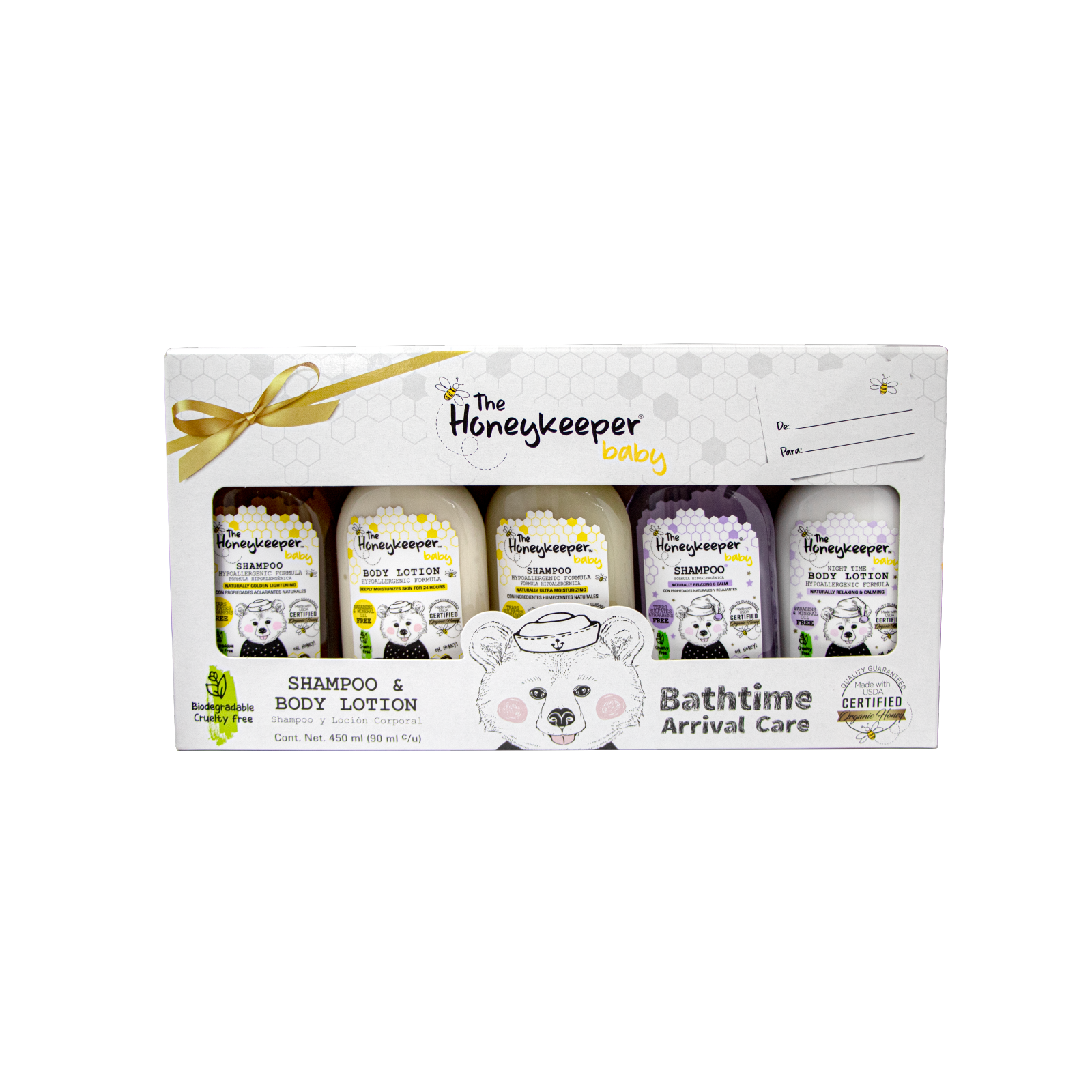 The Honey Keeper Shampoo & Cream Body for Babies 5-pack 90 ml c/u | CMC Pharmacy Cabo Delivery in Cabo The Honey Keeper Shampoo & Cream Body for Babies 5-pack 90 ml c/u