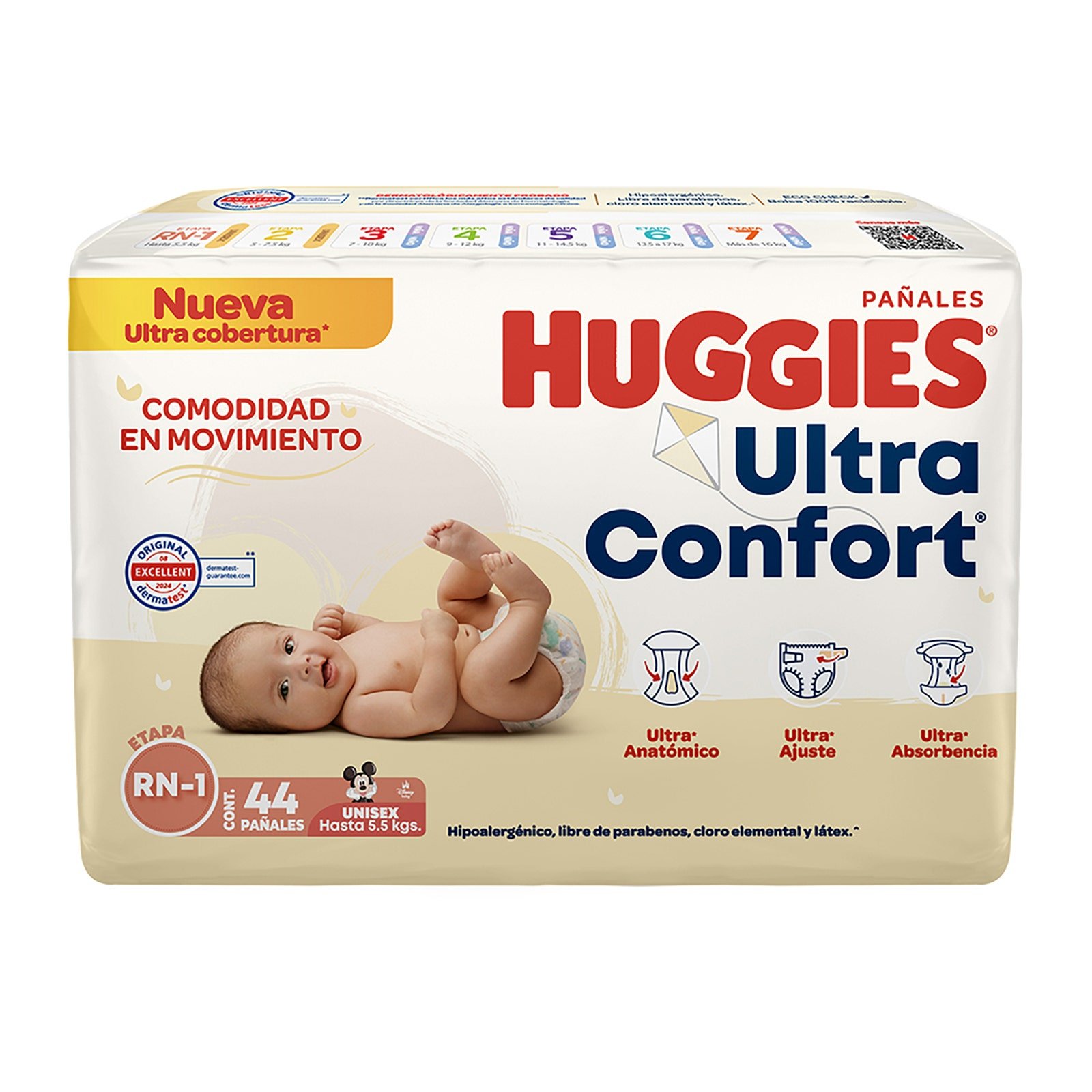 Diaper Huggies Ultraconfort Stage Rn-E1 Unisex 40 pcs | CMC Pharmacy Cabo Delivery in Cabo Diaper Huggies Ultraconfort Stage Rn-E1 Unisex 40 pcs