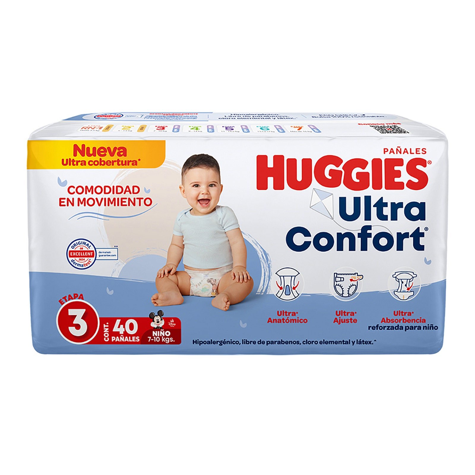 Diaper Huggies Ultraconfort Stage 3 Boy 40 pcs | CMC Pharmacy Cabo Delivery in Cabo Diaper Huggies Ultraconfort Stage 3 Boy 40 pcs