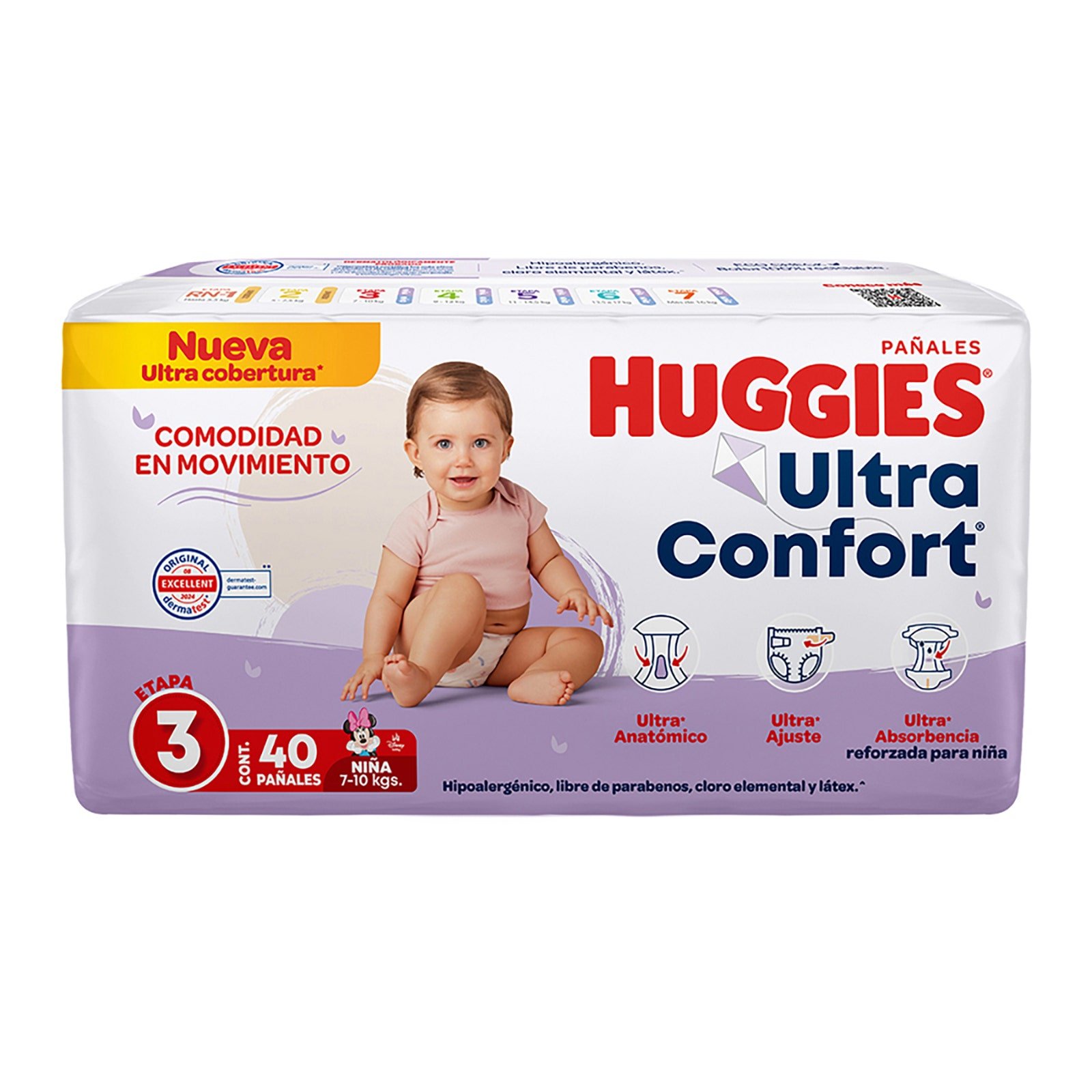 Diaper Huggies Ultraconfort Stage 3 Girl 40 pcs | CMC Pharmacy Cabo Delivery in Cabo Diaper Huggies Ultraconfort Stage 3 Girl 40 pcs
