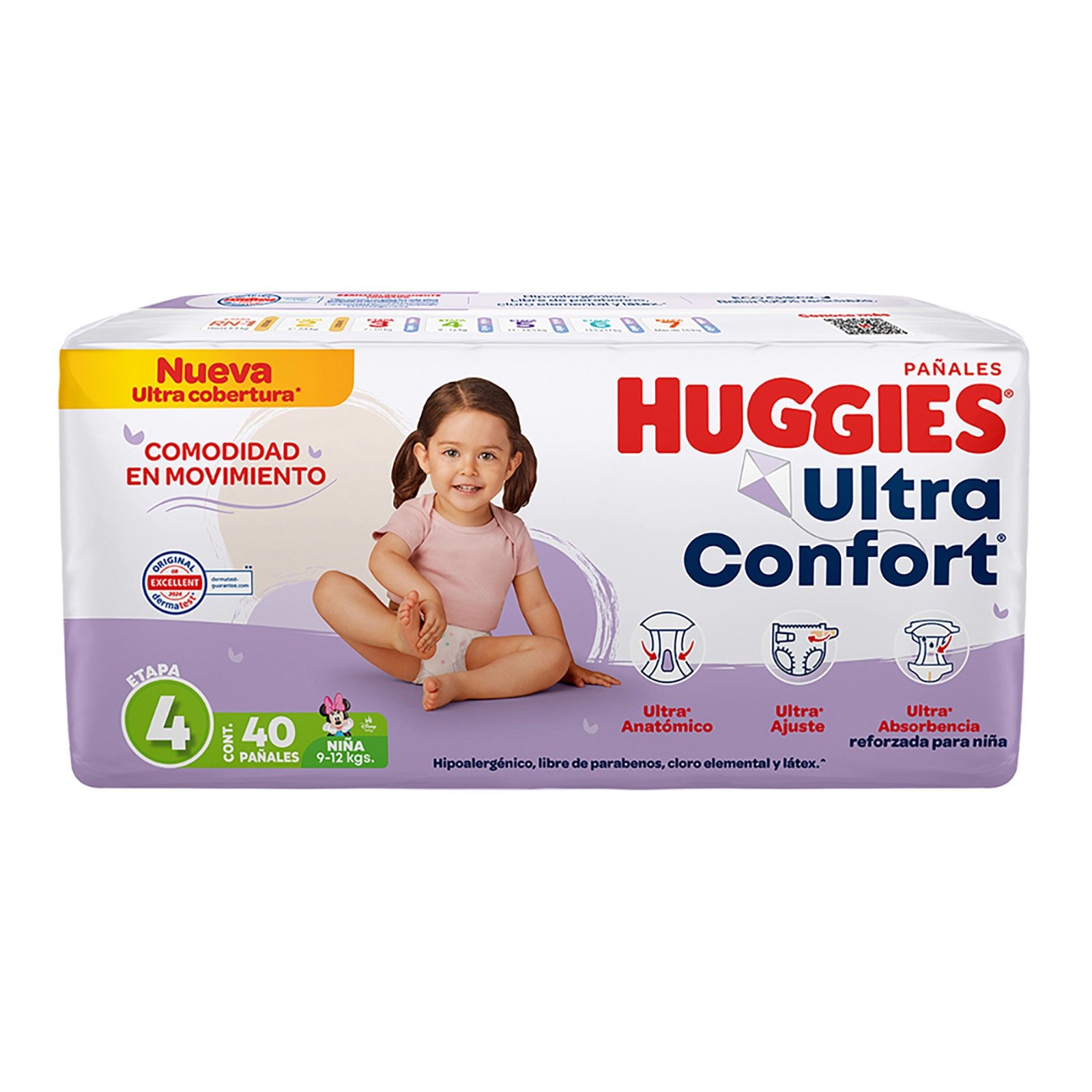 Diaper Huggies Ultraconfort Stage 4 Girl 40 pcs | CMC Pharmacy Cabo Delivery in Cabo Diaper Huggies Ultraconfort Stage 4 Girl 40 pcs