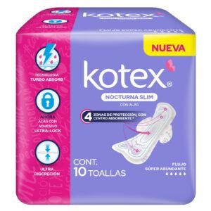 Sanitary Pads Kotex Night Ultradelgada with Alas 10 pcs
