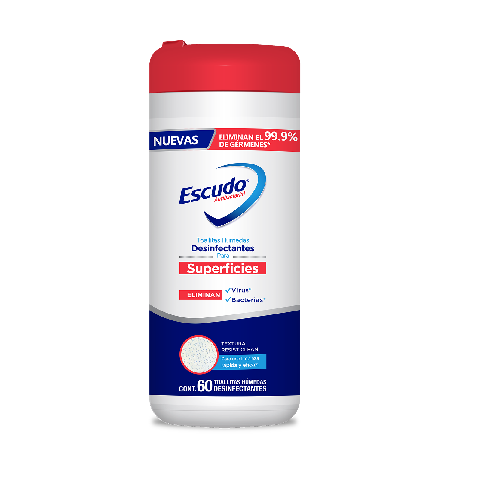 Wipes Desinfectantes Escudo for Superficies Bote 60S | CMC Pharmacy Cabo Delivery in Cabo Wipes Desinfectantes Escudo for Superficies Bote 60S