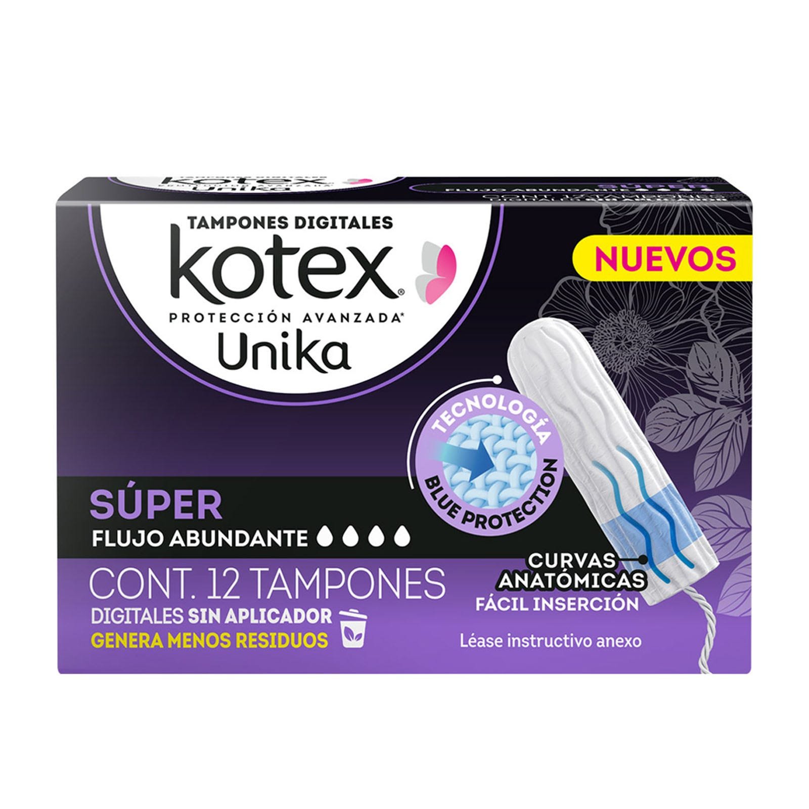 Kotex Tampons Digitales Super Plus, for Flujo Super Abundante 12 Pieces | CMC Pharmacy Cabo Delivery in Cabo Kotex Tampons Digitales Super Plus, for Flujo Super Abundante 12 Pieces