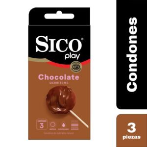 Condoms Sico Play Latex Chocolate Flavor Plus Textura 3 Pieces