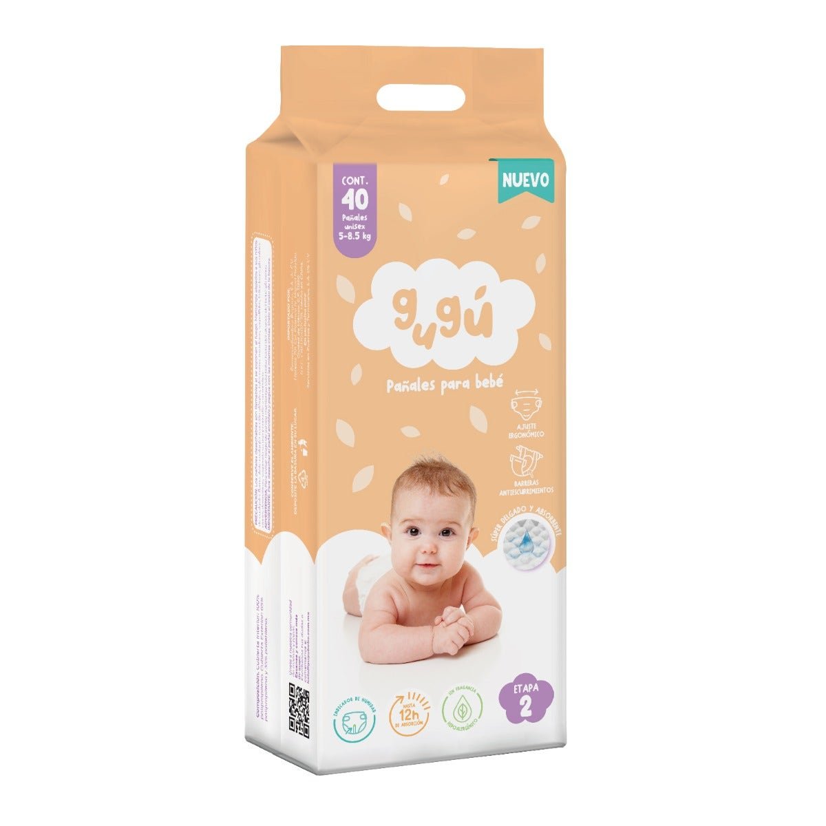 Diaper Gugú for Baby Stage 2 40 pcs | CMC Pharmacy Cabo Delivery in Cabo Diaper Gugú for Baby Stage 2 40 pcs