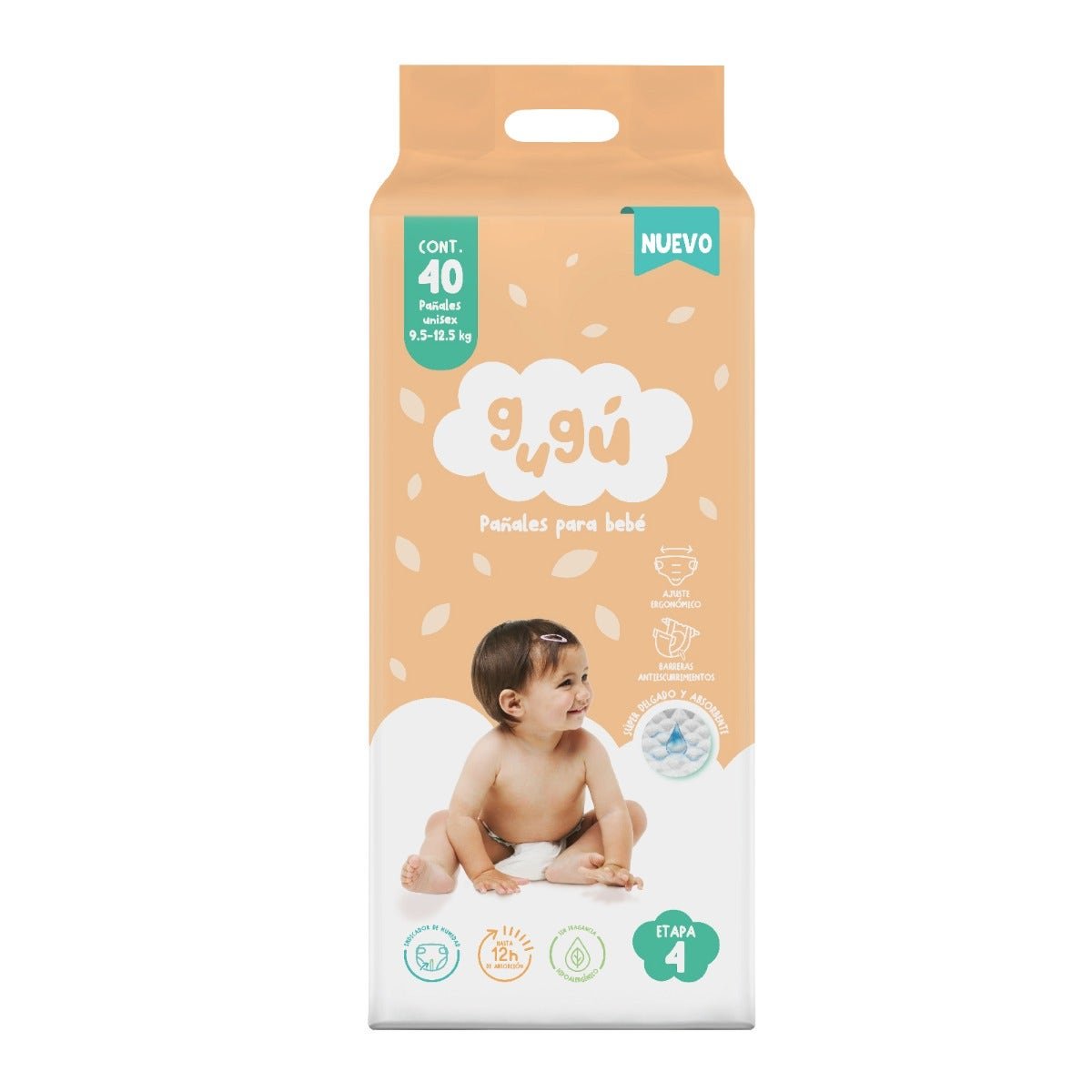 Diaper Gugú for Baby Stage 4 40 pcs | CMC Pharmacy Cabo Delivery in Cabo Diaper Gugú for Baby Stage 4 40 pcs