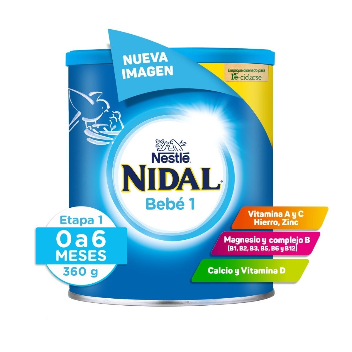 Nidal Formula Kids Stage 1 Can 360 g | CMC Pharmacy Cabo Delivery in Cabo Nidal Formula Kids Stage 1 Can 360 g