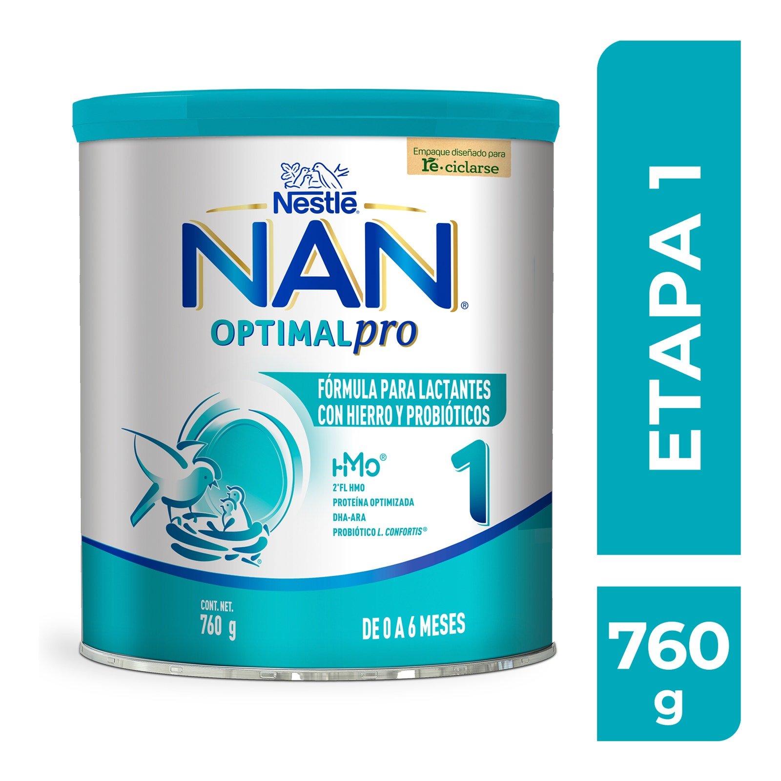 Nestlé NAN Optimal Pro, Infant Formula, Stage 1, Can 760 g | CMC Pharmacy Cabo Delivery in Cabo Nestlé NAN Optimal Pro, Infant Formula, Stage 1, Can 760 g