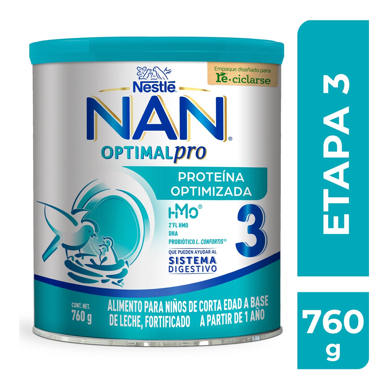 Nestlé NAN Optimal Pro Food for Kids Stage 3 From 1 Year 760 g | CMC Pharmacy Cabo Delivery in Cabo Nestlé NAN Optimal Pro Food for Kids Stage 3 From 1 Year 760 g
