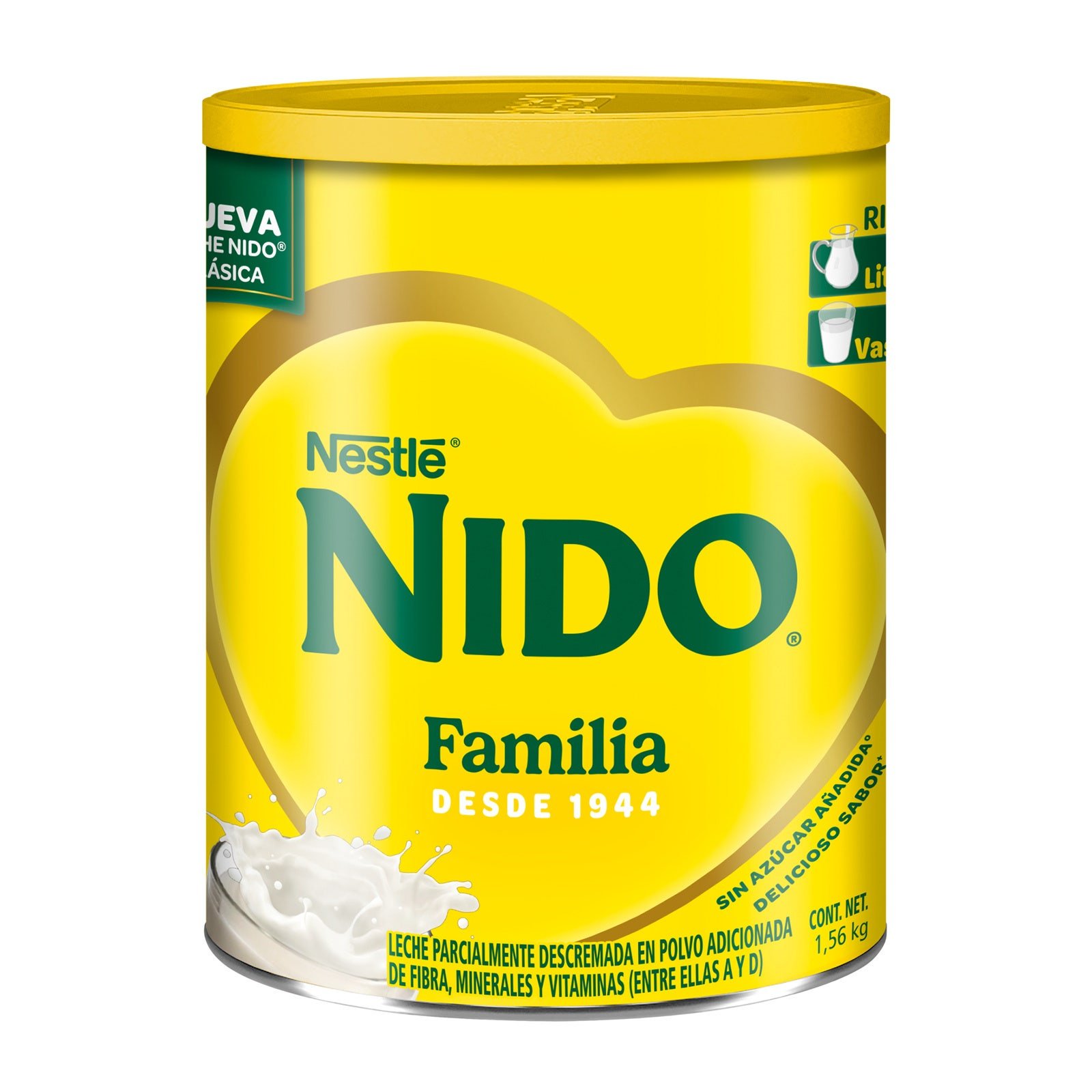 Milk Parcialmente Descremada in Powder Adicionada with Fiber Nido Familia Can 1.56kg | CMC Pharmacy Cabo Delivery in Cabo Milk Parcialmente Descremada in Powder Adicionada with Fiber Nido Familia Can 1.56kg