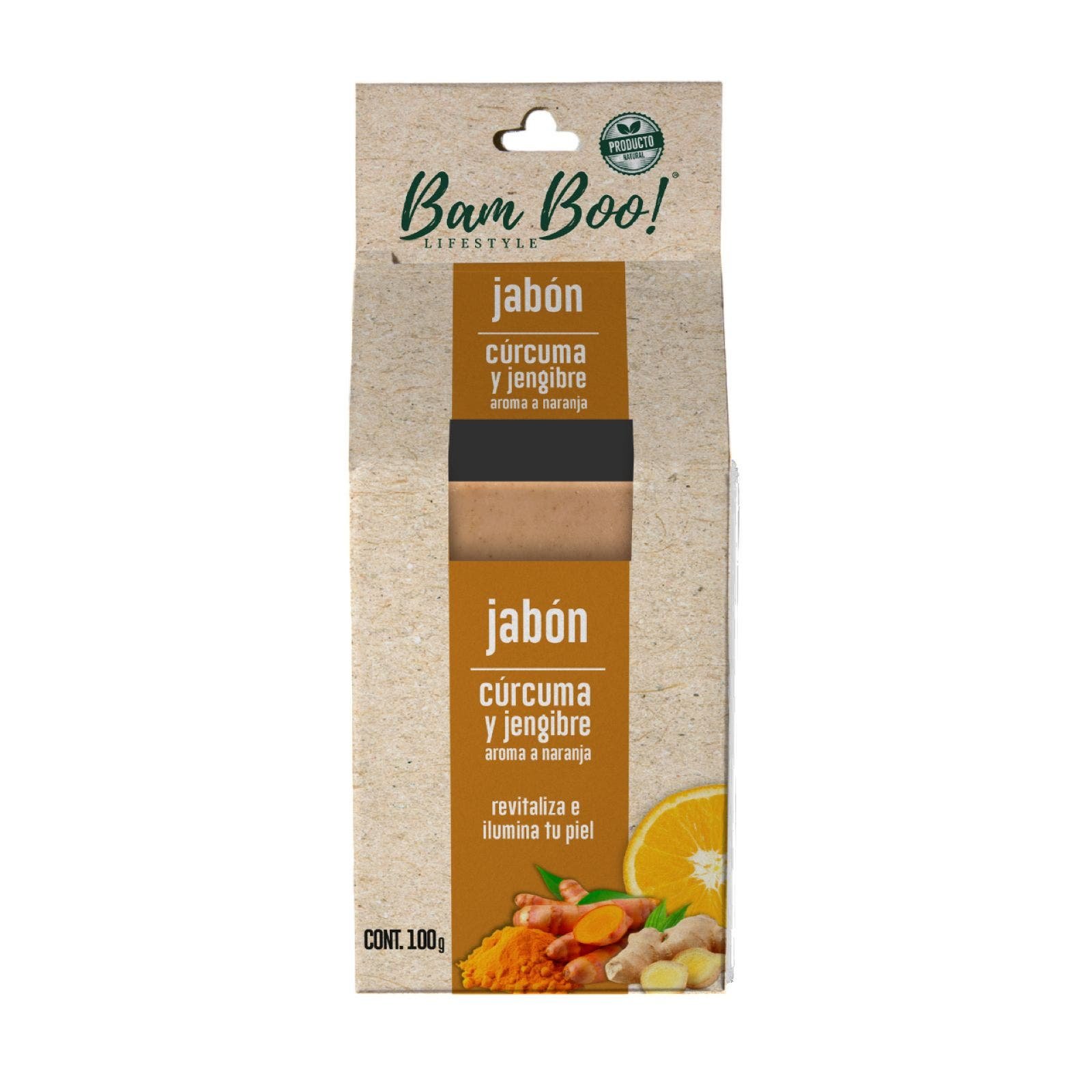Bam Boo! Lifestyle Soap Turmeric & Ginger 100 g | CMC Pharmacy Cabo Delivery in Cabo Bam Boo! Lifestyle Soap Turmeric & Ginger 100 g
