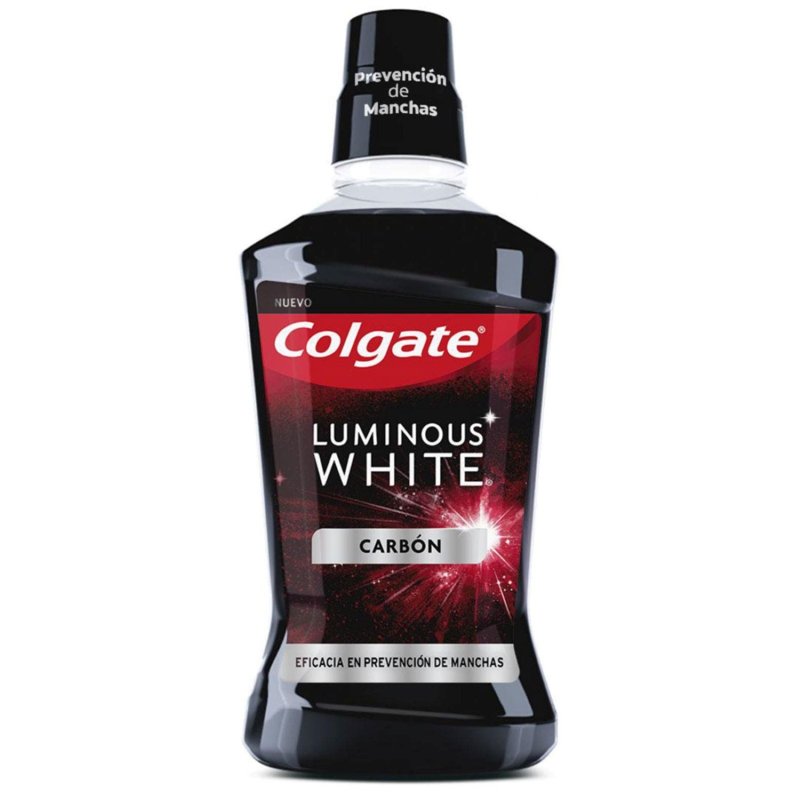 Mouthwash Colgate Luminous White Charcoal 500 ml | CMC Pharmacy Cabo Delivery in Cabo Mouthwash Colgate Luminous White Charcoal 500 ml