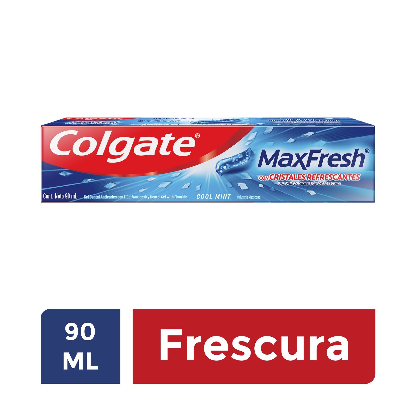 Colgate Max Fresh Cool Mint Toothpaste 90 ml | CMC Pharmacy Cabo Delivery in Cabo Colgate Max Fresh Cool Mint Toothpaste 90 ml