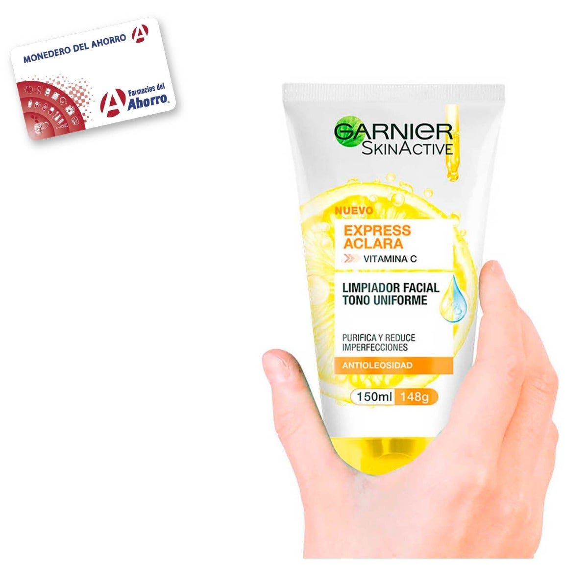 Gel Facial Garnier Skinactive Express 150 ml | CMC Pharmacy Cabo Delivery in Cabo Gel Facial Garnier Skinactive Express 150 ml