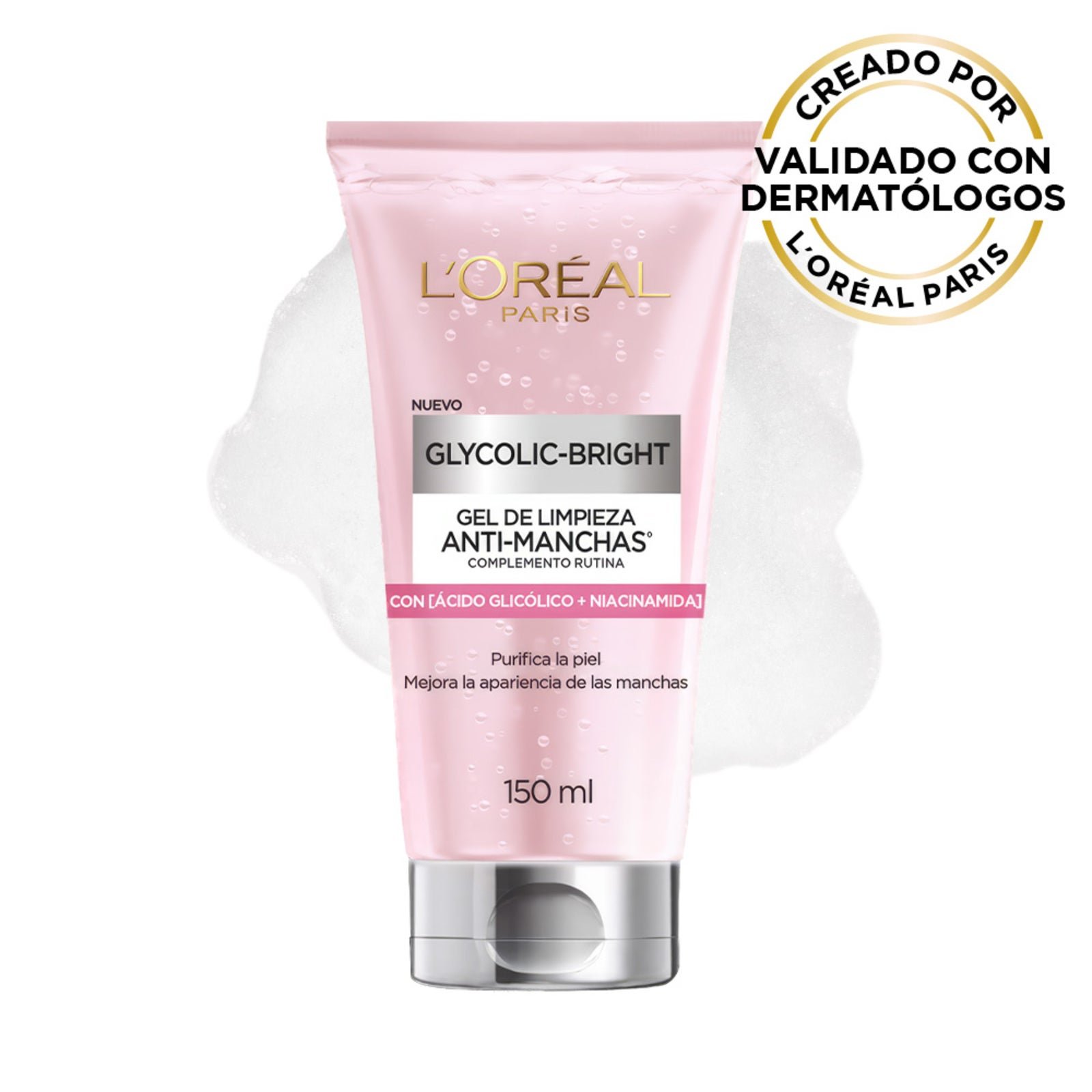 L'Oreal Paris Glycolic Bright Cleasing Gel 150 ml | CMC Pharmacy Cabo Delivery in Cabo L'Oreal Paris Glycolic Bright Cleasing Gel 150 ml