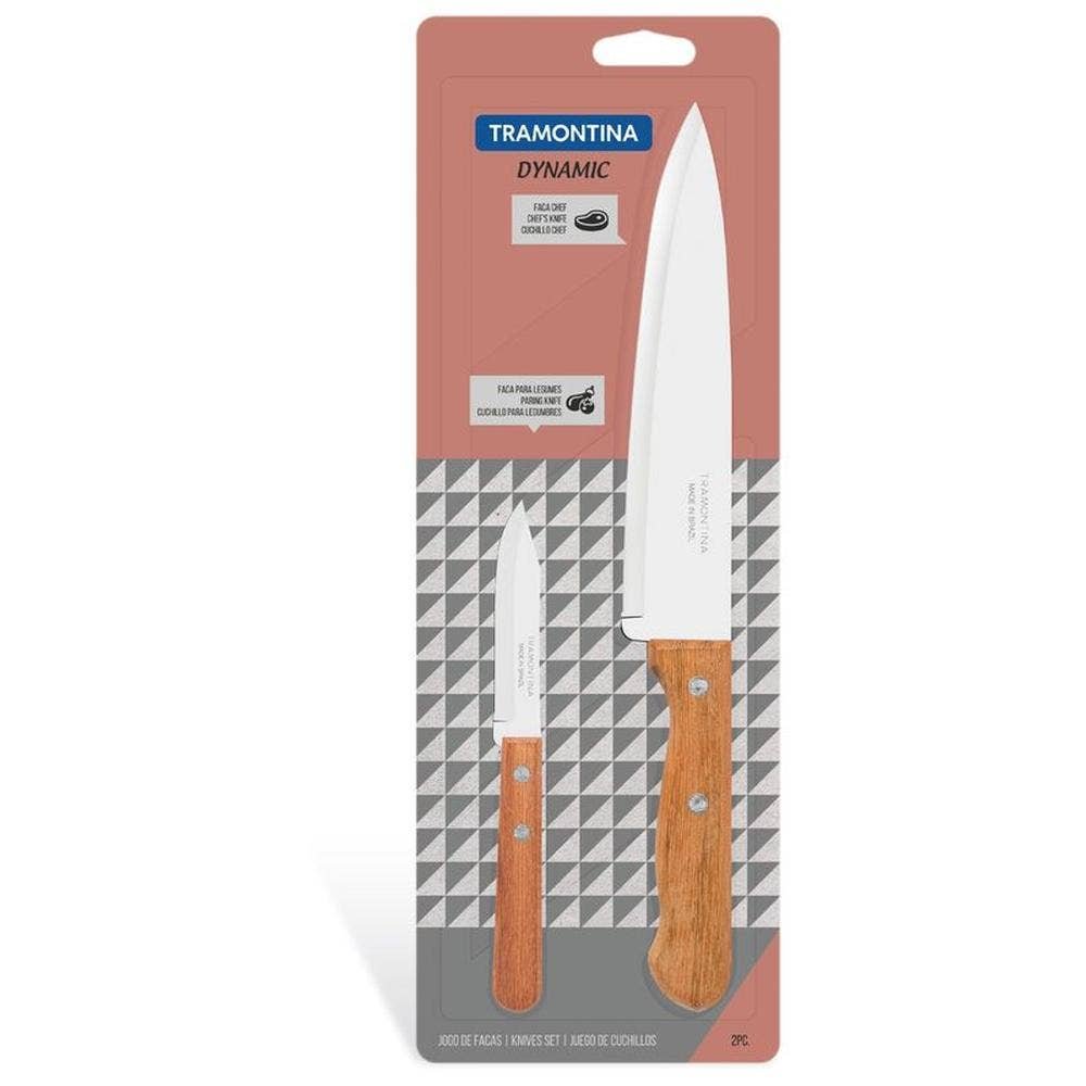 Set Cuchillos Tramontina Dynamic 2 Pzas Wood | CMC Pharmacy Cabo Delivery in Cabo Set Cuchillos Tramontina Dynamic 2 Pzas Wood
