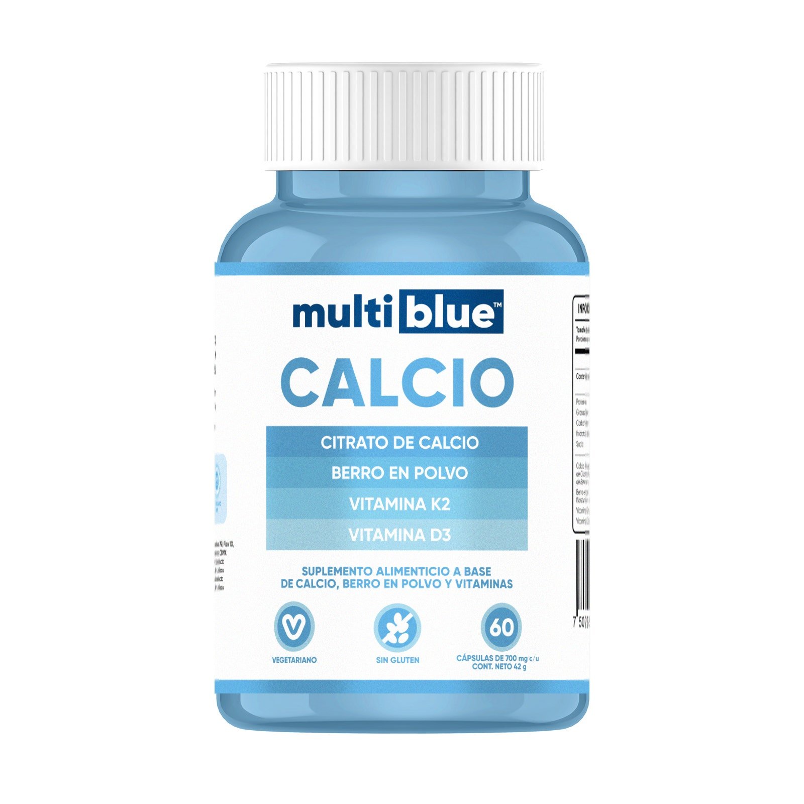 Multiblue Calcium 60 Capsules | CMC Pharmacy Cabo Delivery in Cabo Multiblue Calcium 60 Capsules