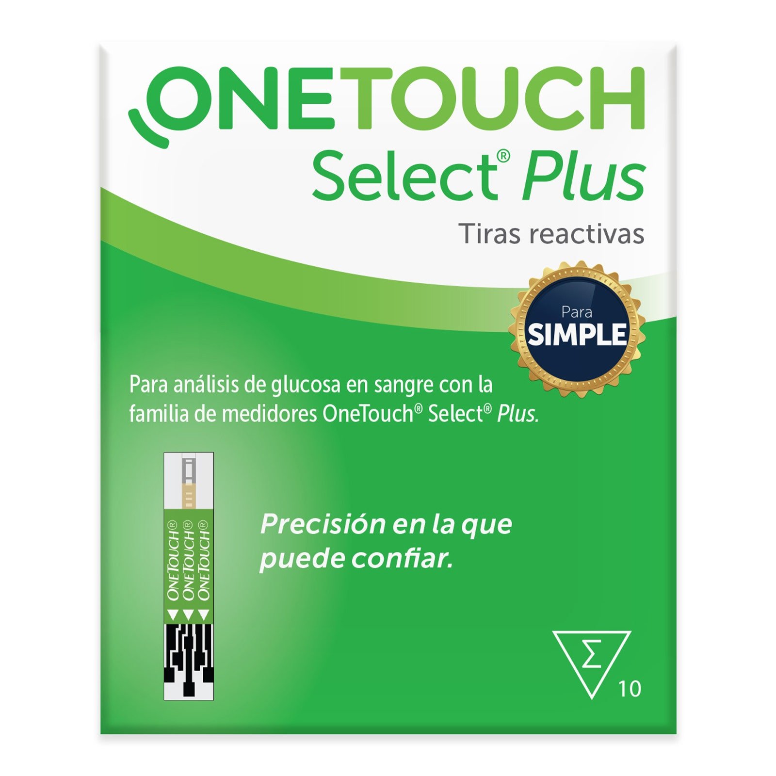 Tiras reactivas OneTouch® Select® Plus Simple 10 Pieces | CMC Pharmacy Cabo Delivery in Cabo Tiras reactivas OneTouch® Select® Plus Simple 10 Pieces