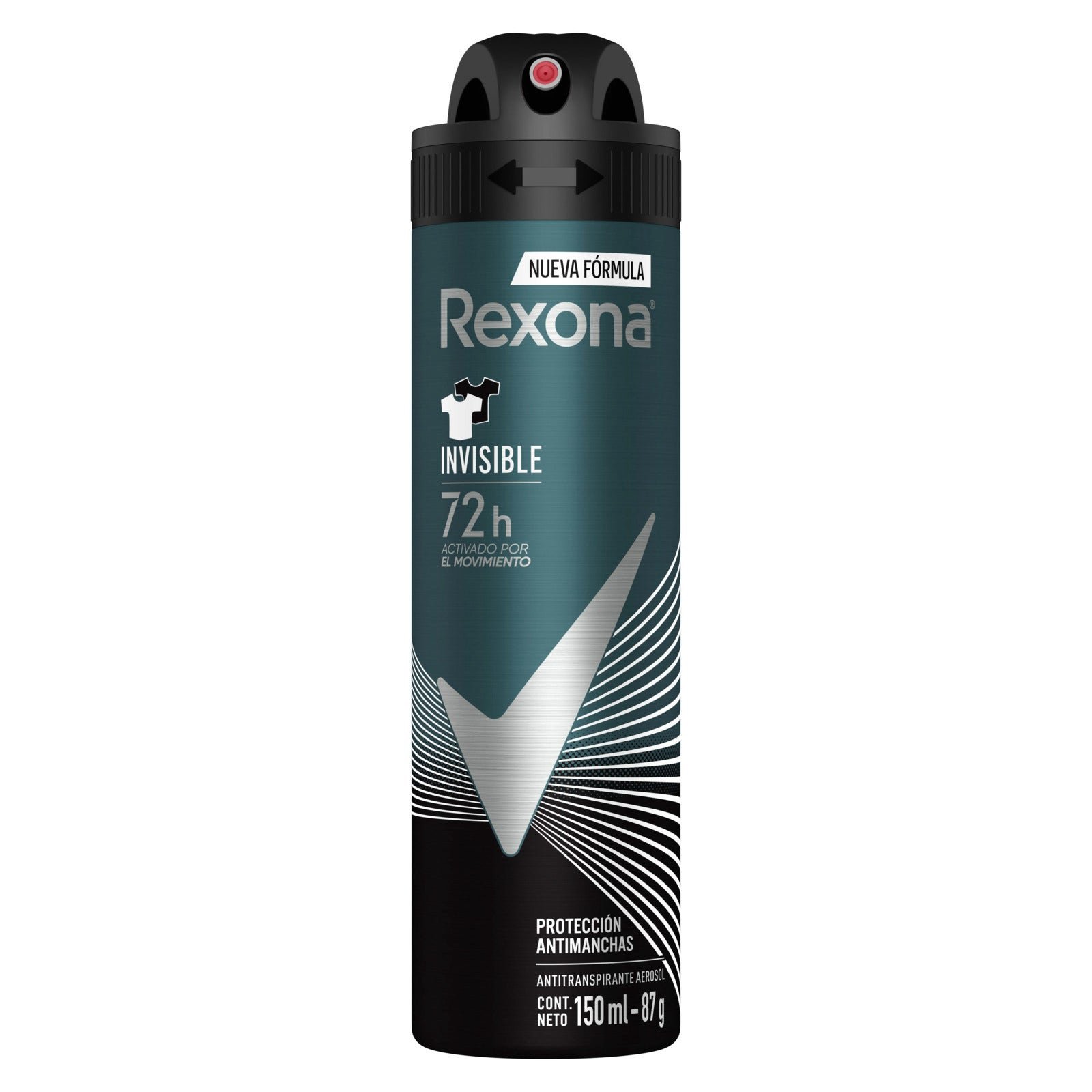 Antiperspirant Rexona Men Invisible in Aerosol for Men 150 ml | CMC Pharmacy Cabo Delivery in Cabo Antiperspirant Rexona Men Invisible in Aerosol for Men 150 ml
