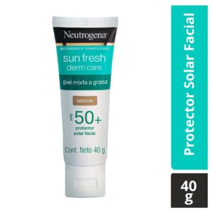 Sunscreen Facial Shade Medium Neutrogena Sun Fresh Derm Care Niacinamida FPS50+ 40g